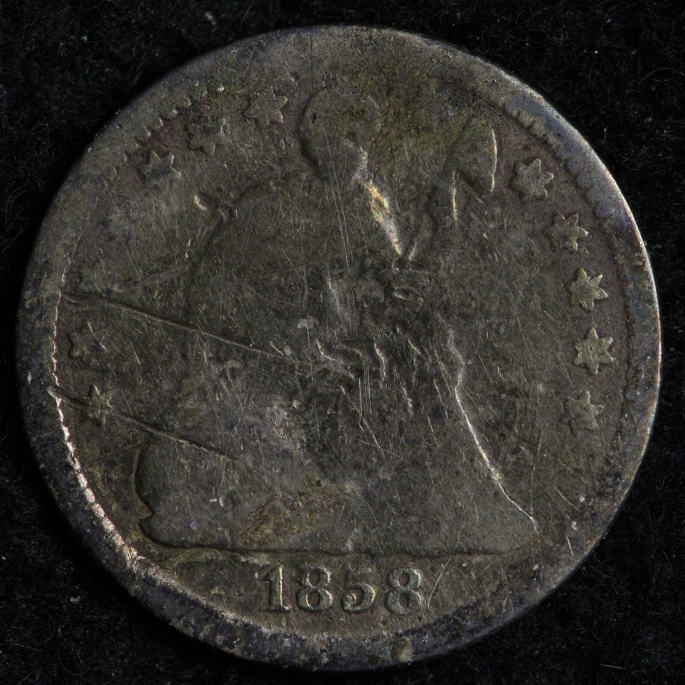 1858-O Seated Liberty Half Dime E848 DUCE