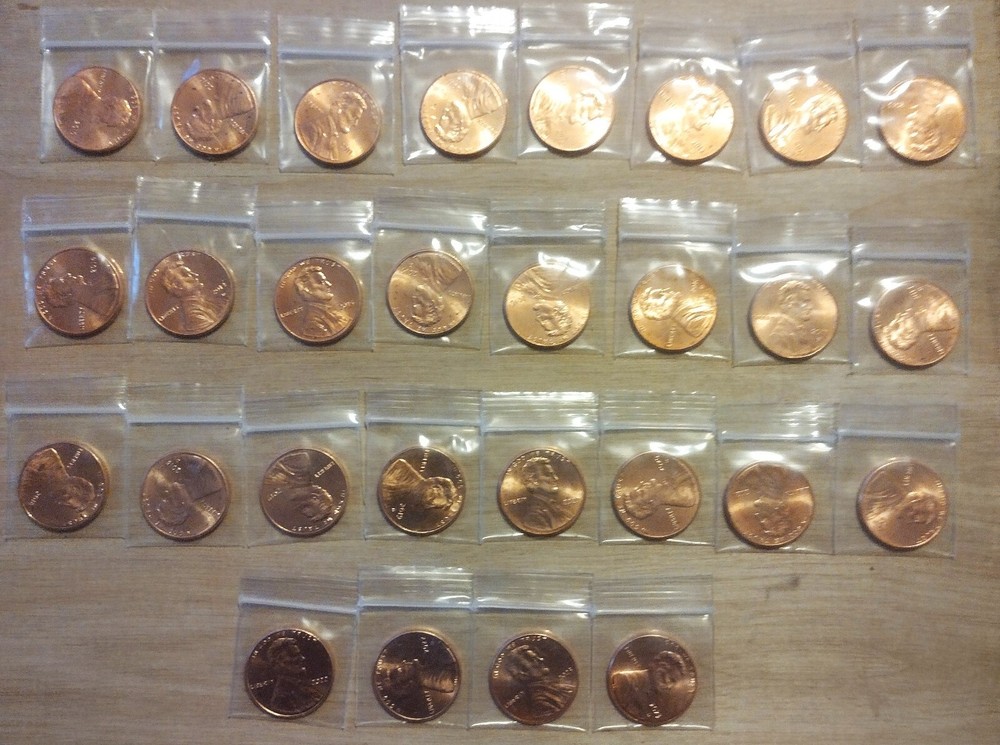 LINCOLN SHIELD CENT SET ALL 28 COINS 2010 P & D through 2023 P & D UNCIRCULATED