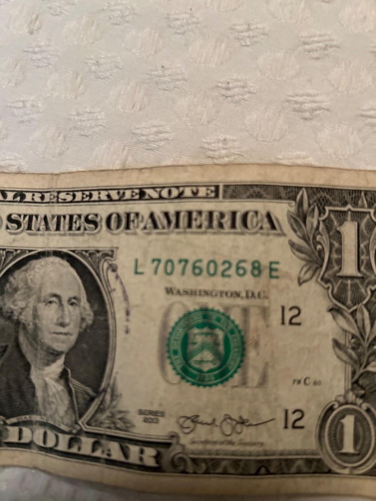 one dollar bill error print