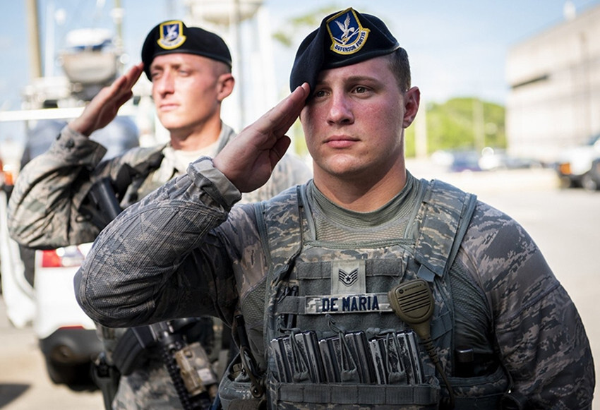 US AIR FORCE SECURITY FORCES BLACK WOOL BERET