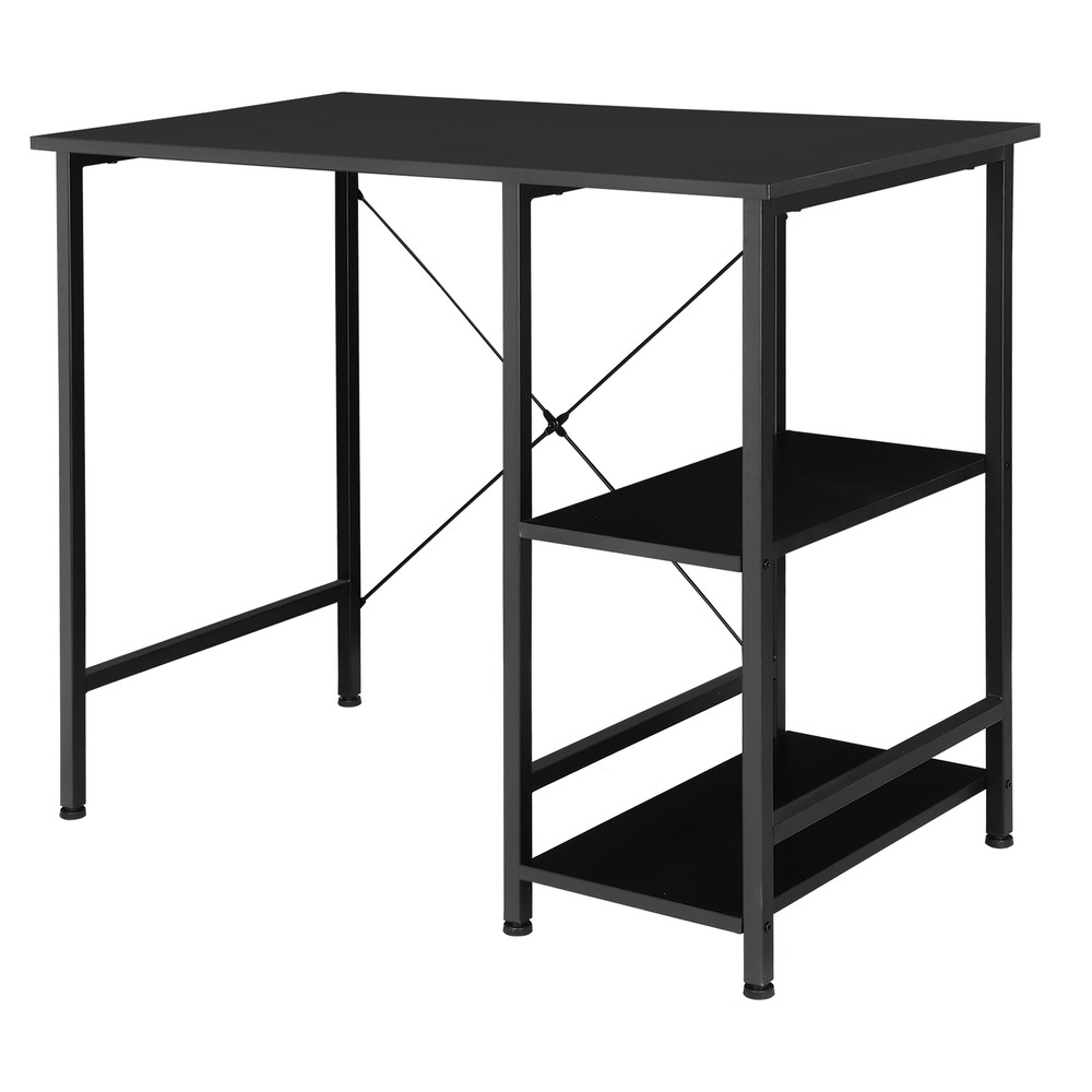 36" Computer Desk PC Laptop Table Workstation Study Office With 2 Tier Shelves