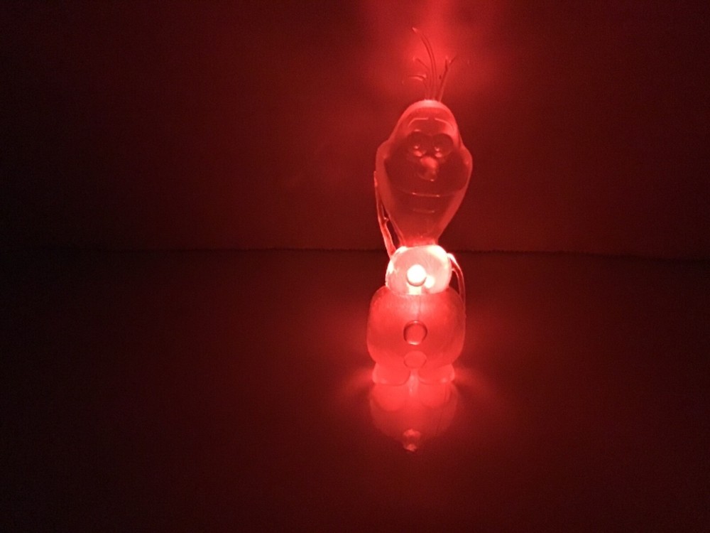 Disney Frozen Olaf Multicolor Light Up Glow Clip