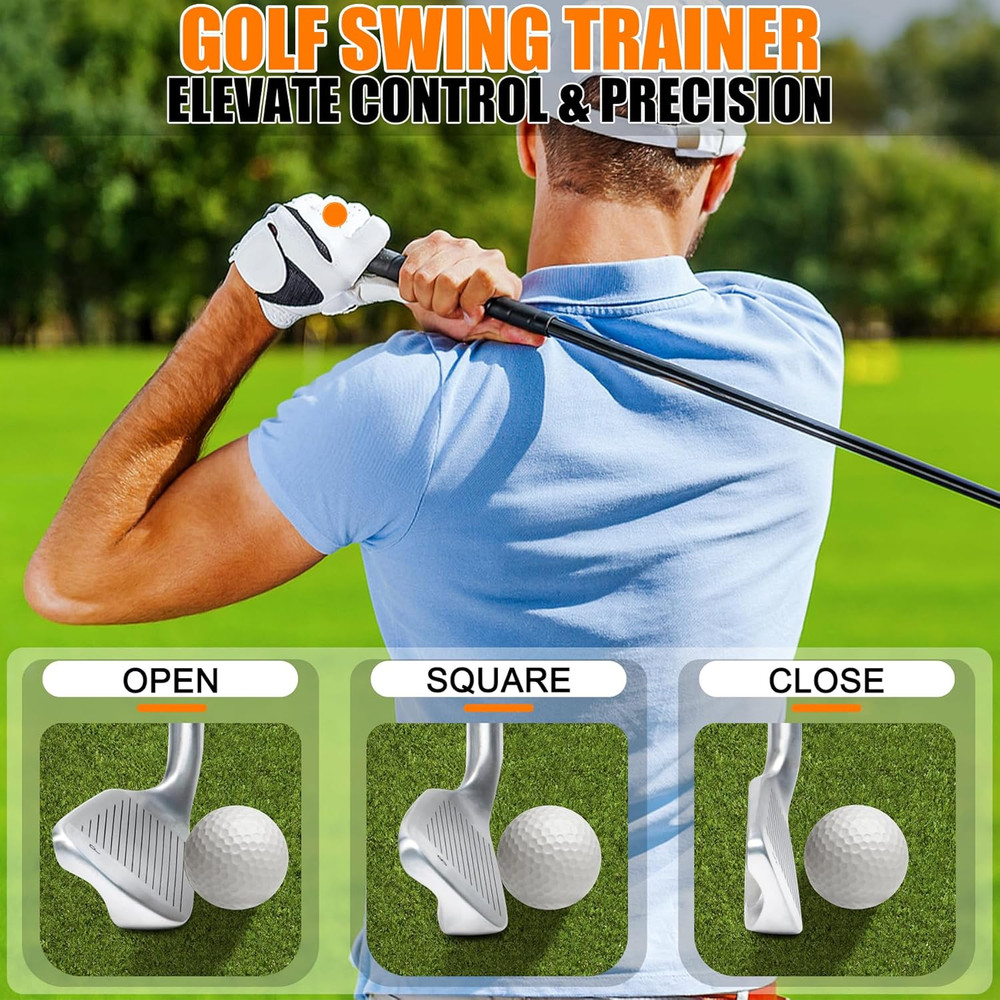 Golf Swing Trainer with Ergonomic Grip Pad - Posture Correction Training Aid for