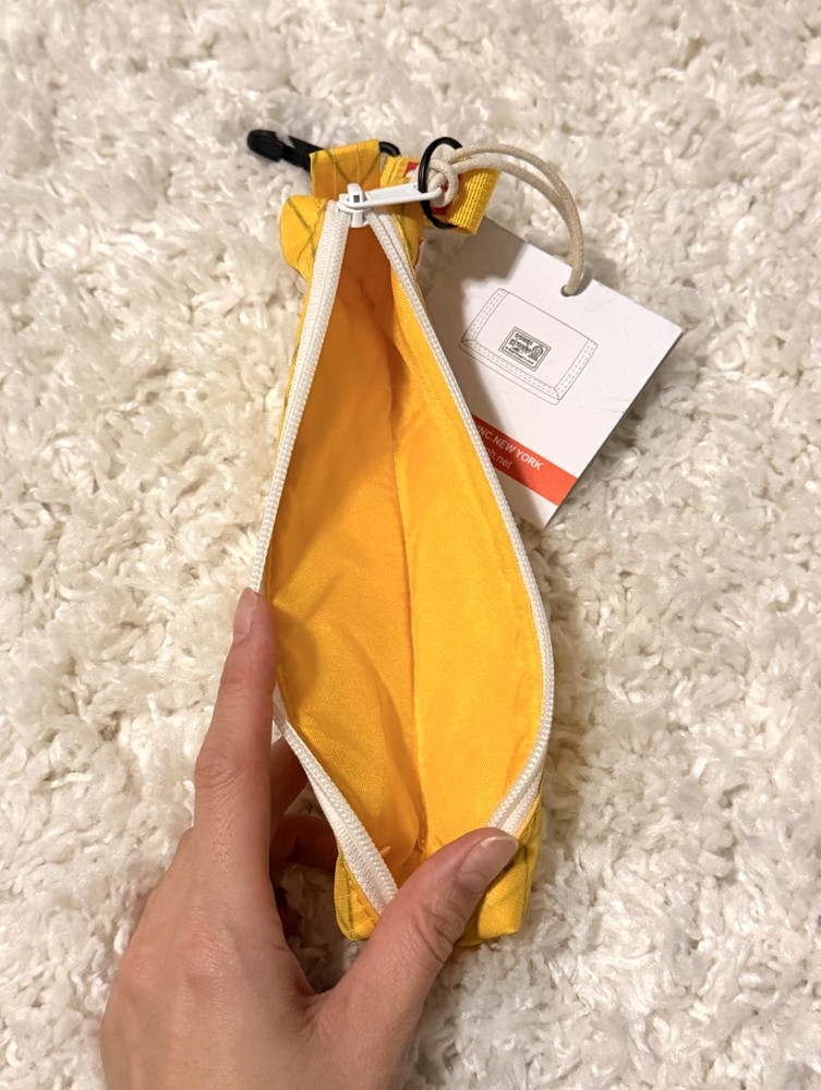 NEW - Rough Enough Small Yellow Pencil Case