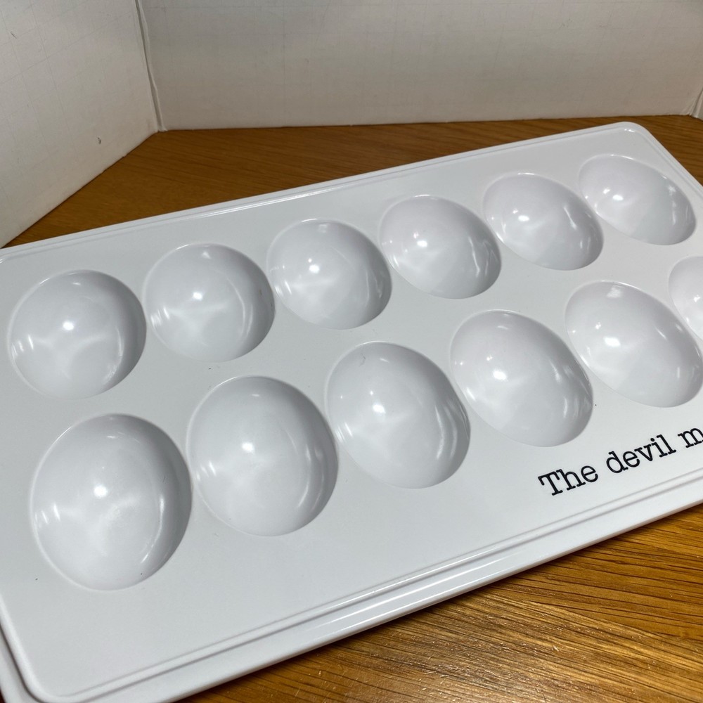 Mud Pie Circa Collection Melamine Deviled Egg Serving Tray Devil Made Me Do It