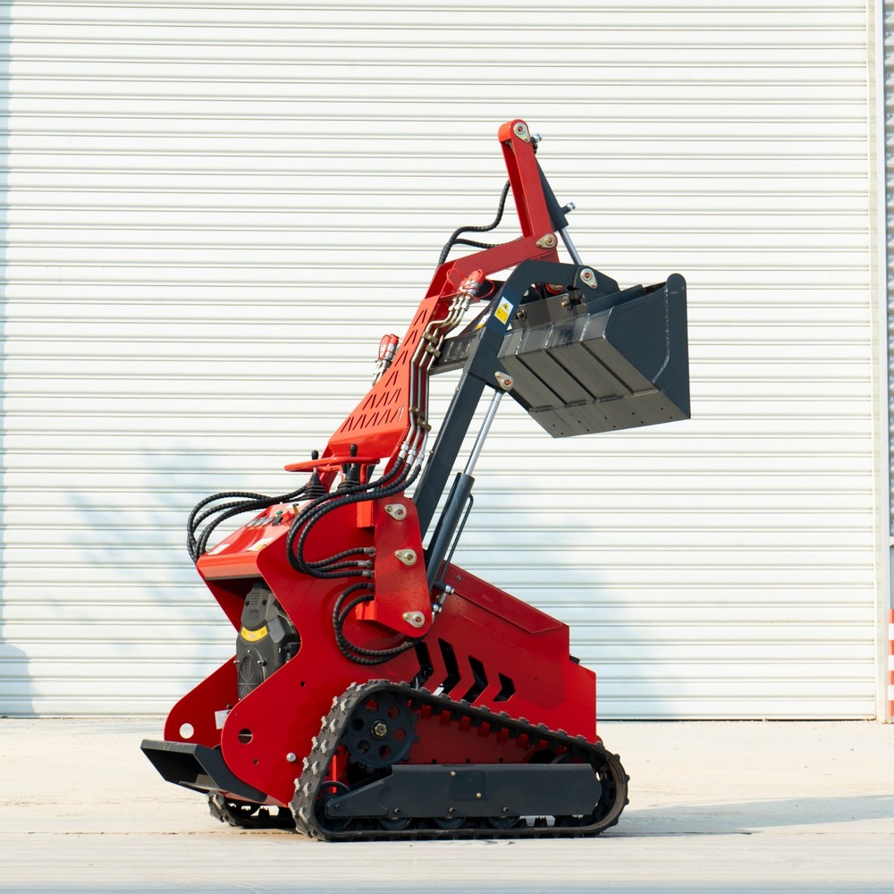 Upgraded Mini Skid Steer Tracked Loader 23HP Engine 3-Pumps Free Ship Unloading