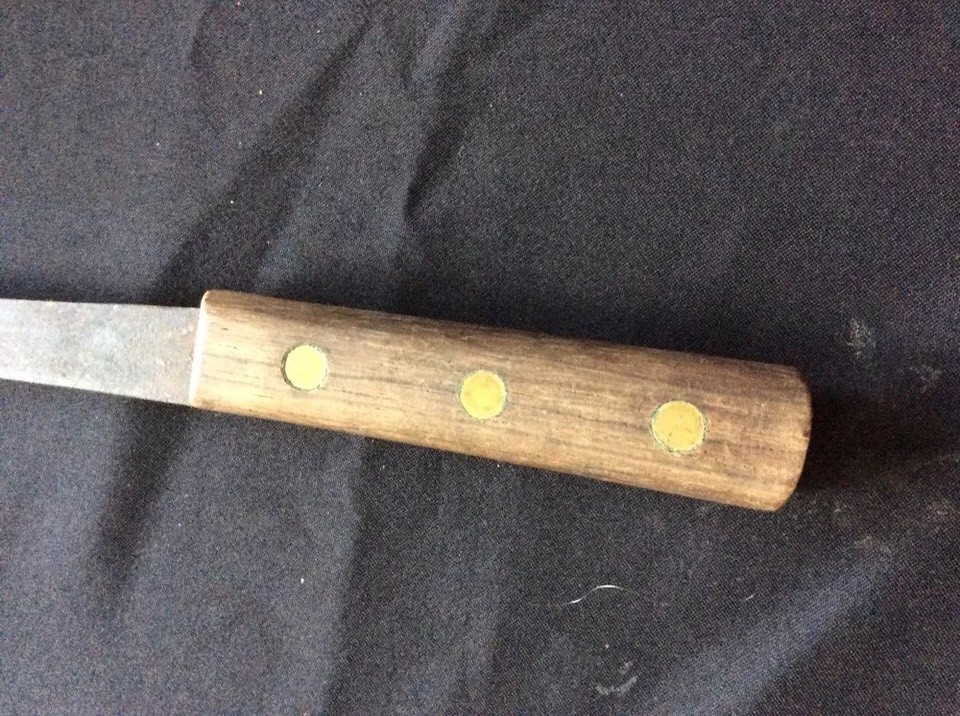 Vintage Curving Knife with Wooden Handle