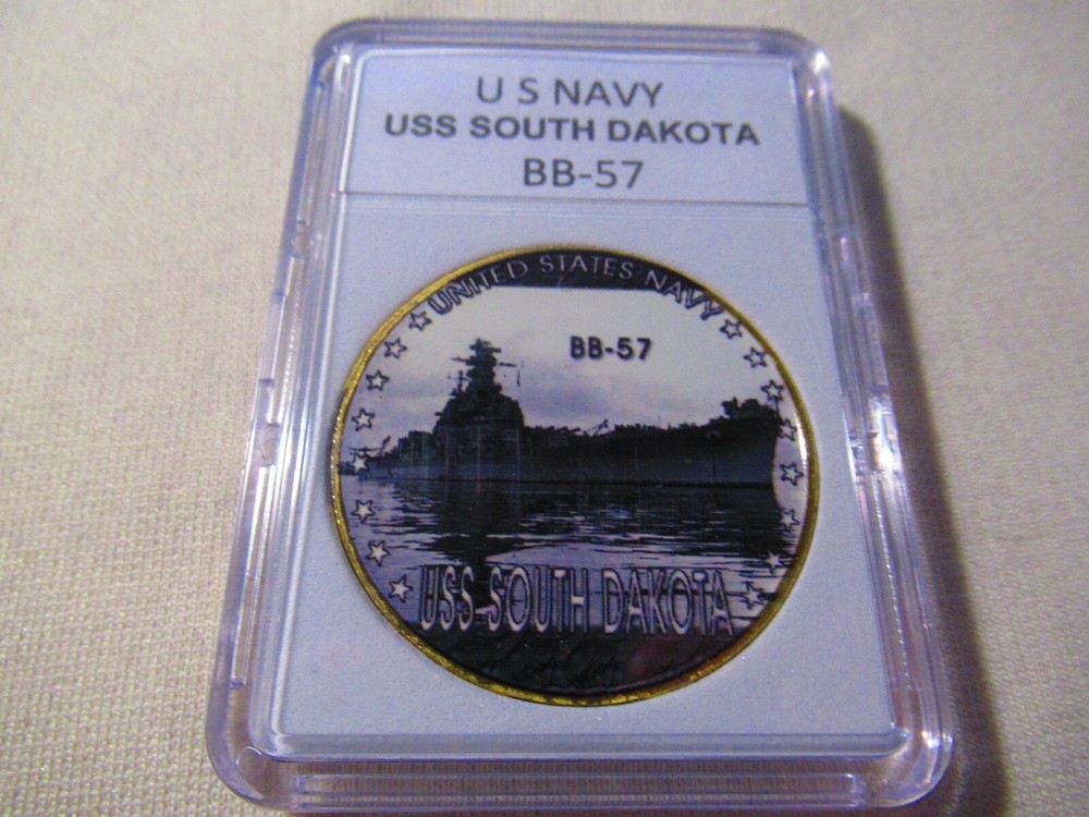 US NAVY - USS SOUTH DAKOTA / BB-57 Challenge Coin