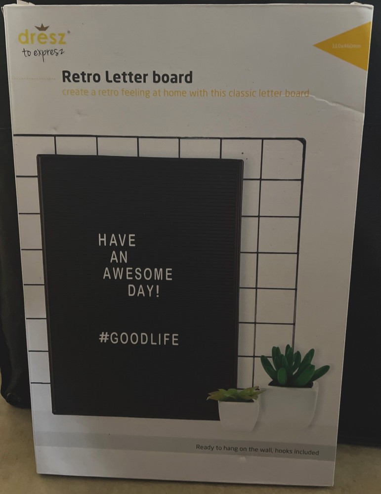 Retro Letter Board - Lightly Used In Original Packaging