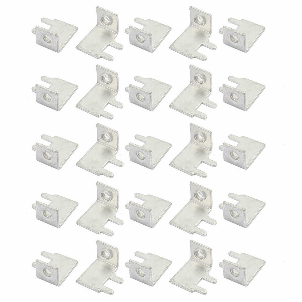 25 Pcs M3 2P Type 2 Side Face Snap in Screw Terminal Block Terminals Only #