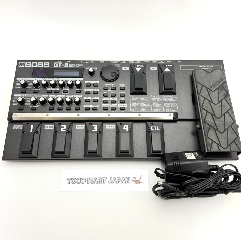 BOSS GT-8 Guitar Effects Processor Multi Guitar Effect Pedal With Adapter #0107
