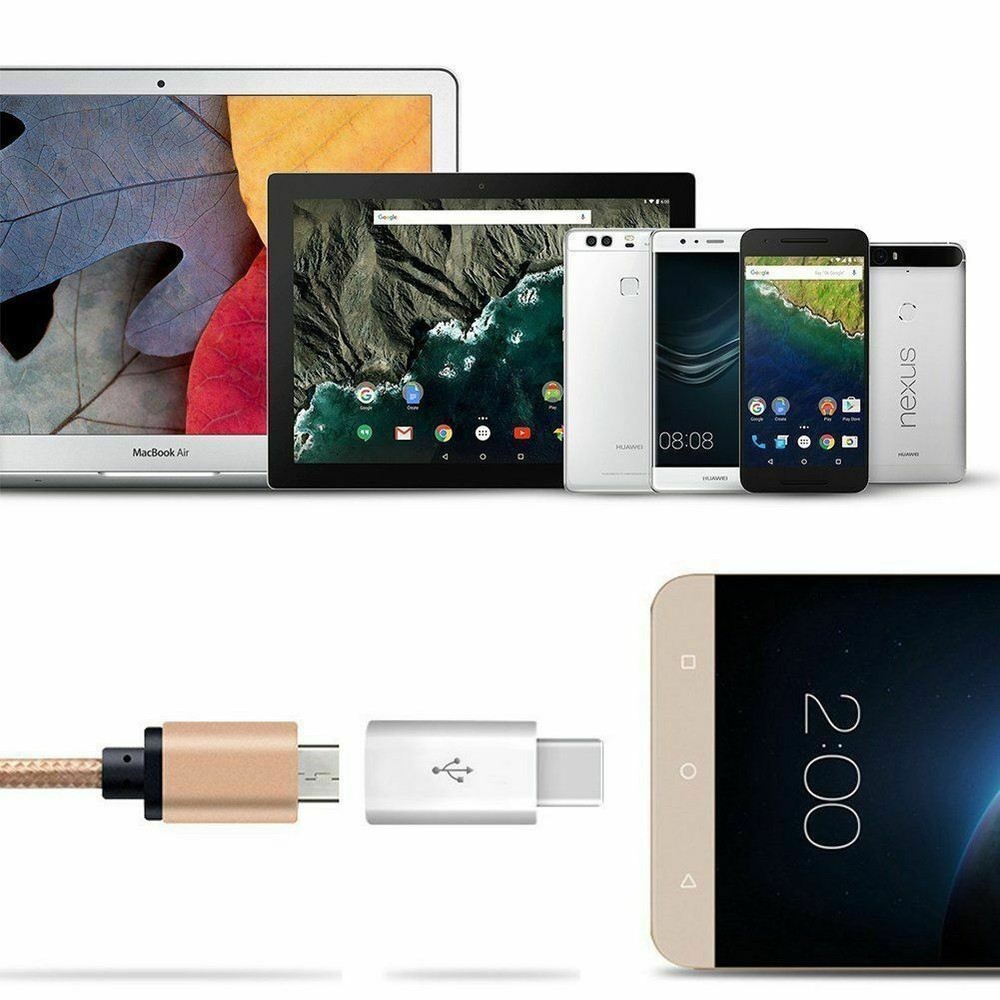 10 Pack Micro USB to Type C Adapter Converter Micro-B to USB-C Connector NEW