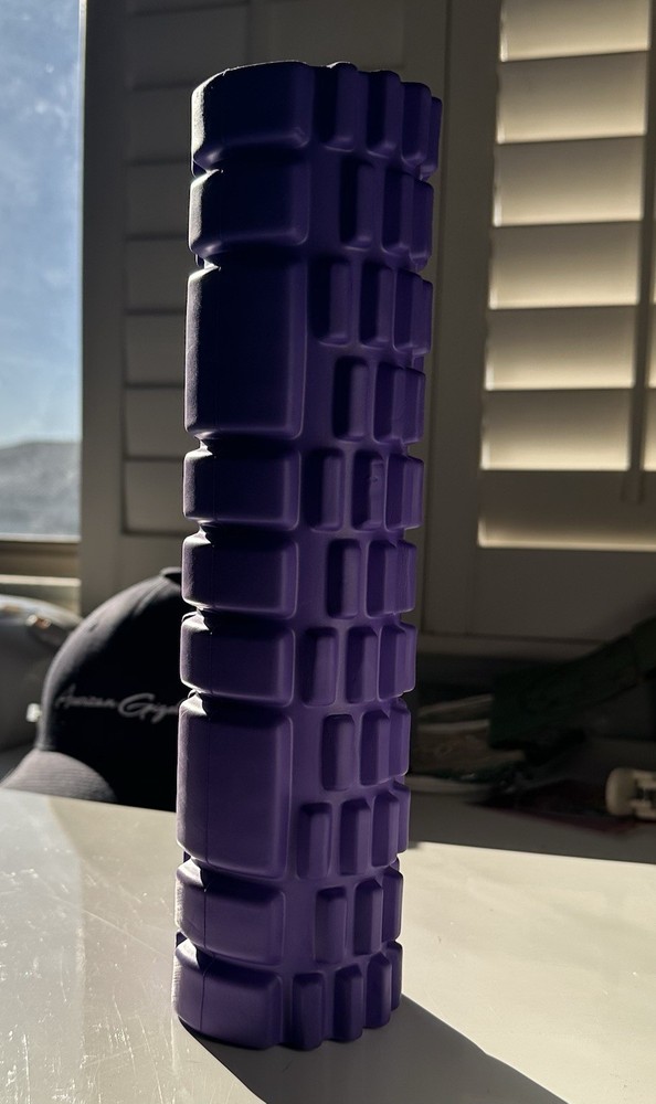 Purple Grid Foam Roller High Density Deep Tissue Massage Muscle Recovery