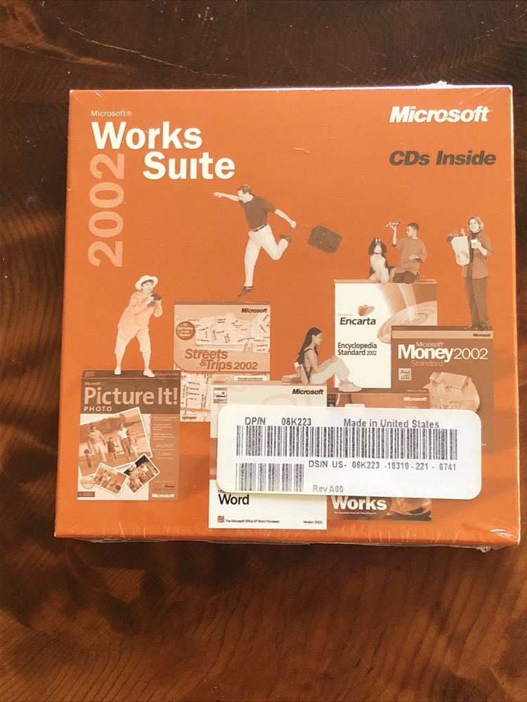 2002 WORKS SUITE/Microsoft CD’s