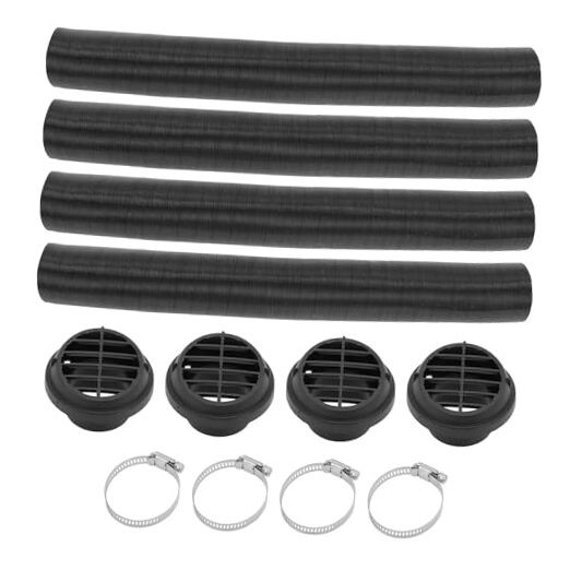 Car Truck RV Bus Van Boat Car Heater Duct Kit Car Heater Duct Pipe 80cm Black