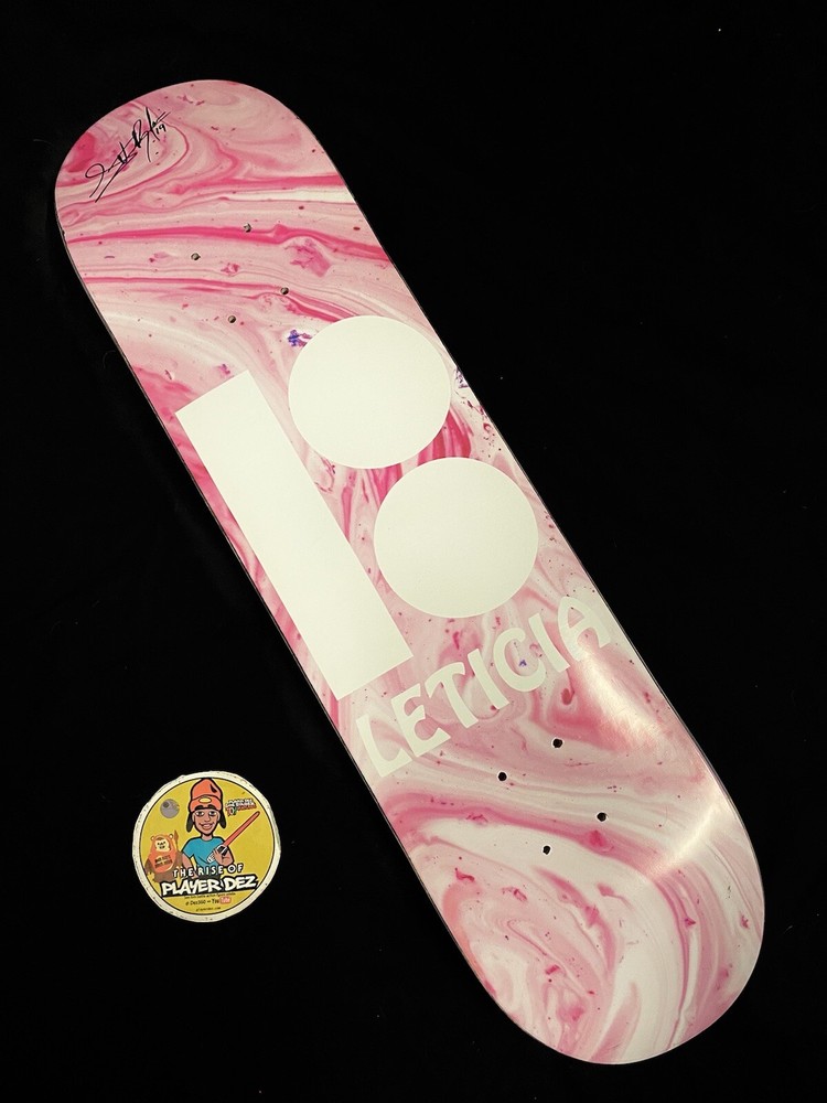 RARE SIGNED Leticia Bufoni PLAN B Skateboard Deck First Edition TIE DYE PINK