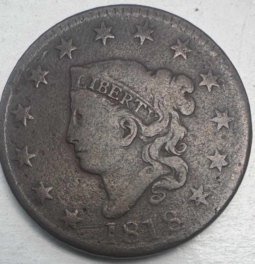 1818 large cents coins us
