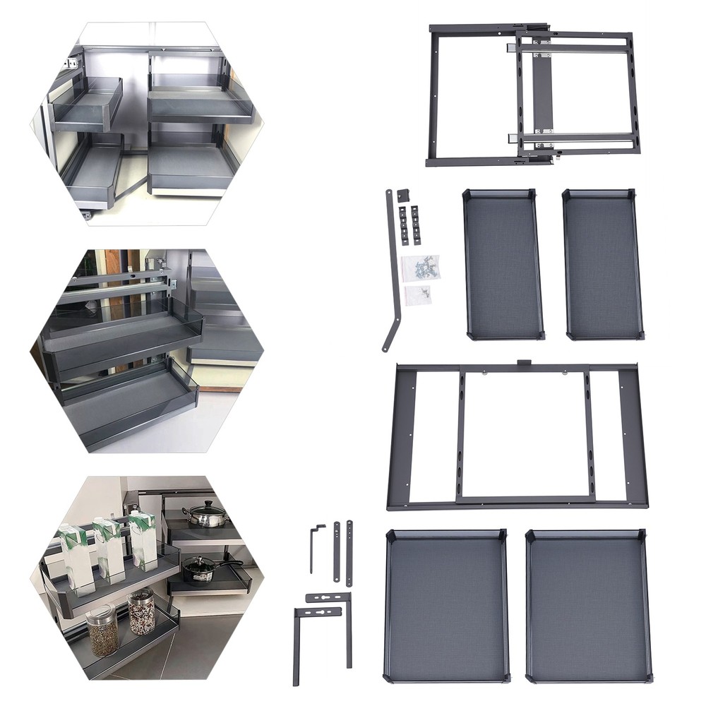 14" Blind Corner Pull Out, Universal Mount Right or Left, Soft Close, New In Box