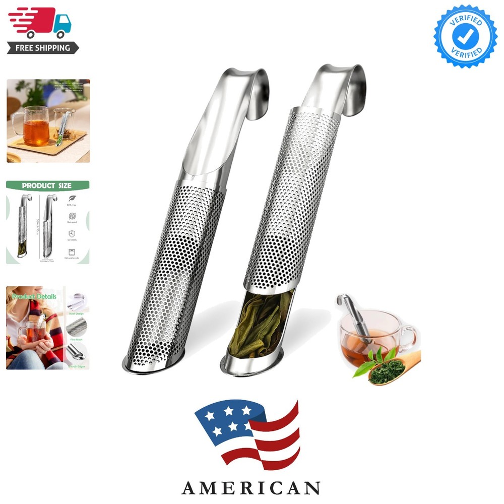 2 Pack Tea Infusers, Extra Fine Mesh Tea Strainer for Loose Tea, Stainless St...