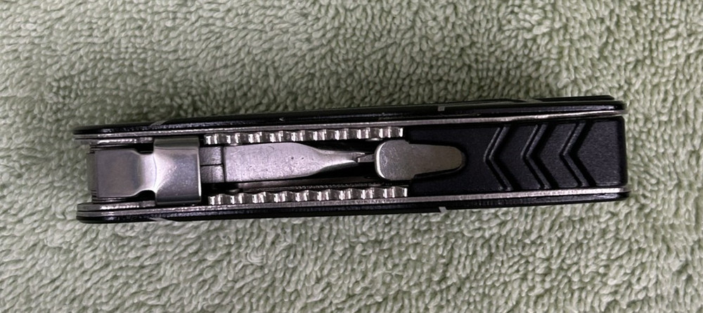 NRA Black Pocket Multi-Tool with 9 Tools with Textured Handle