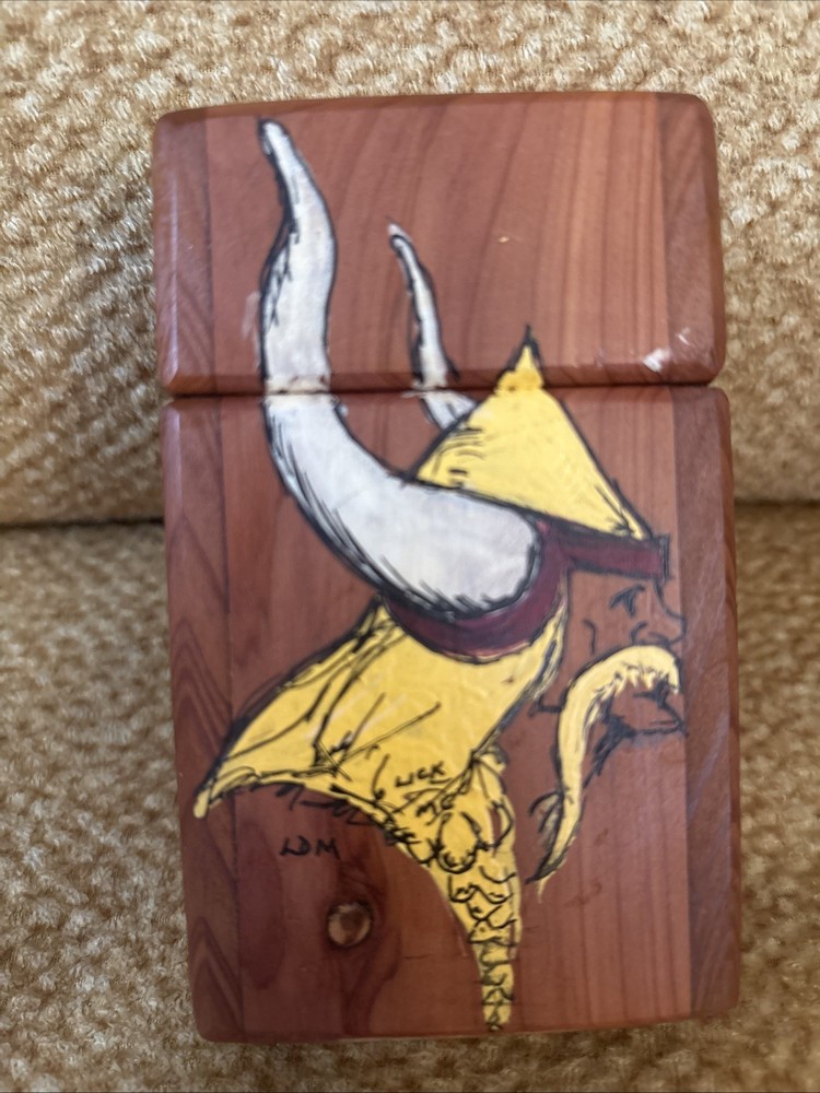 Beautiful Hand Painted Vikings Cigarette Box