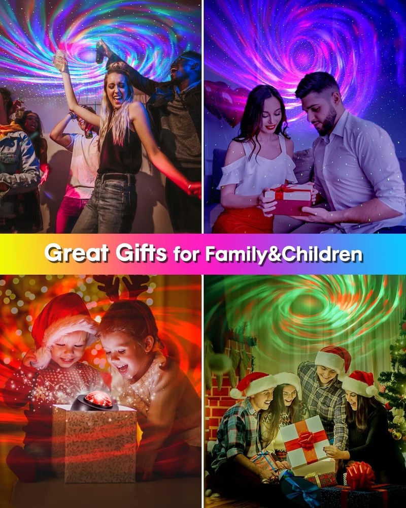 Galaxy Night Light Projector with Remote Control, Bluetooth Music Speaker & 5 Wh