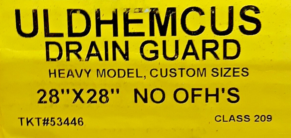 Uldhemcus Drain Guard 28" x 28" Heavy Model