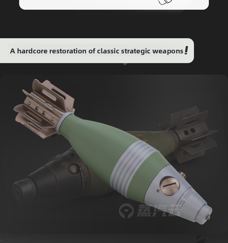WWII US M49 Mortar Shell Model 3D Printed Highly Detailed