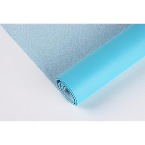 Faux Leather Sheets for Craft One Roll Smooth Surface Leather Fabric Skyblue
