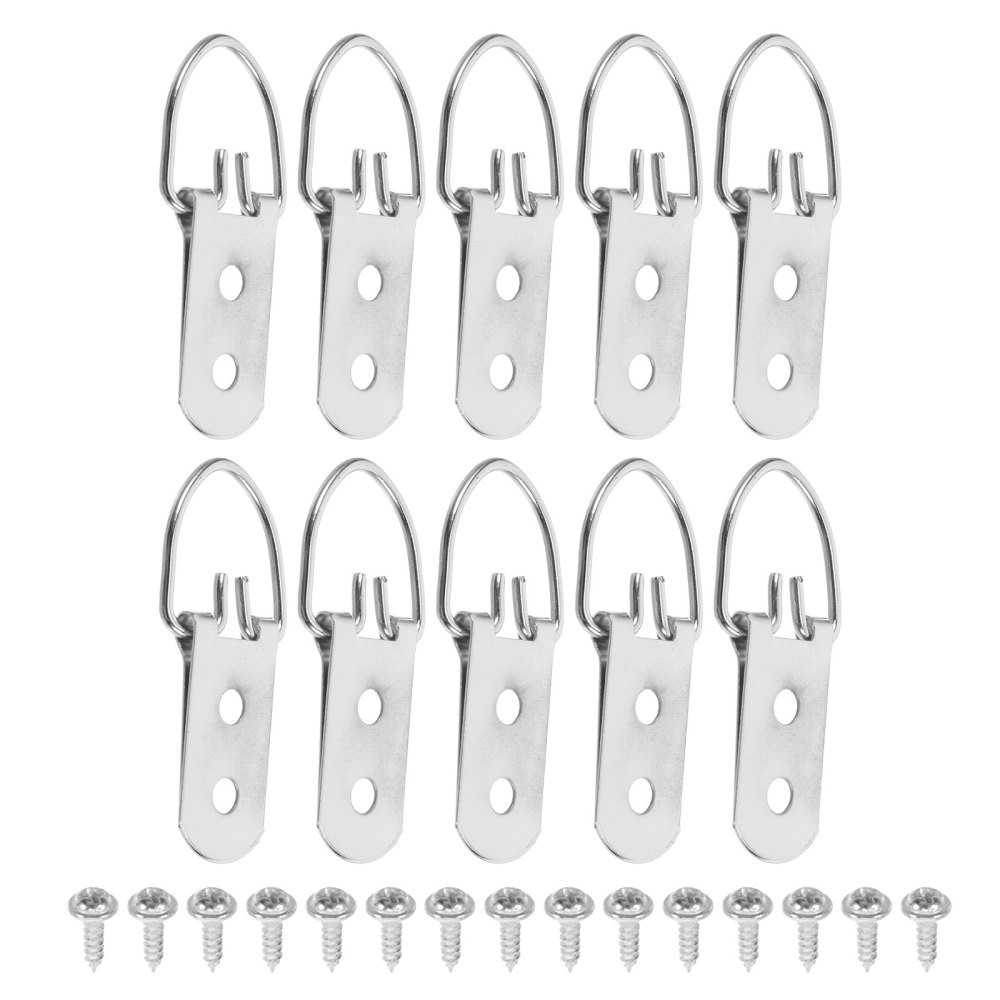 30 Set Double Hole D-Ring Frame Back Hardware Kit Picture Frame Hanging Hooks