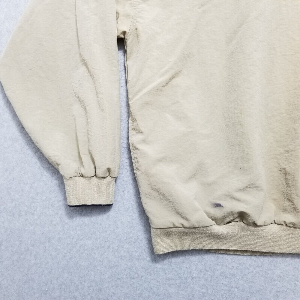 Antigua Golf Sweater Mens Large Beige Pockets Pullover