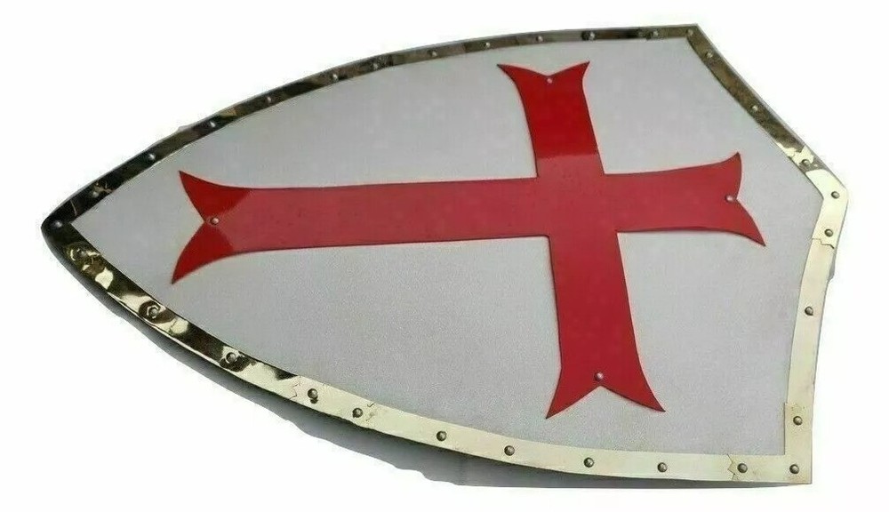 28" Medieval Templar Heater Shield Crusader Protector And Role Play Shield
