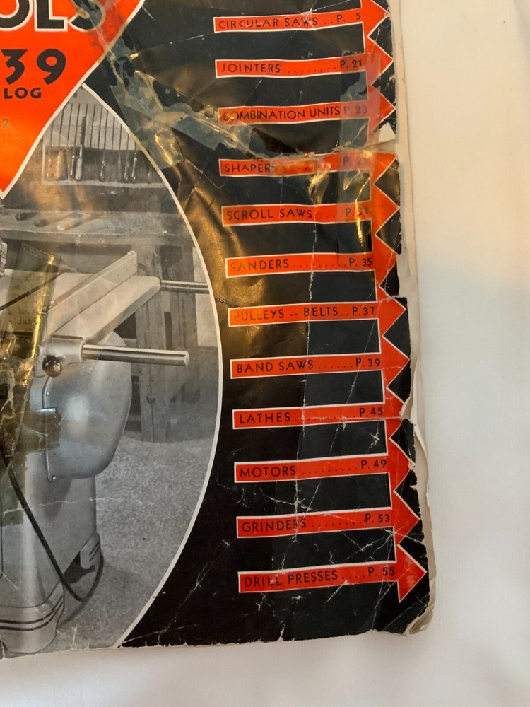 VINTAGE DELTA POWER TOOLS 1939 CATALOG