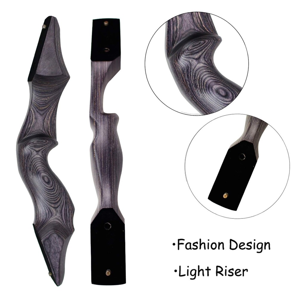 60" Takedown Longbow Archery Wooden Archery Bow Fur Rest Pad Stringer Tool Ta...