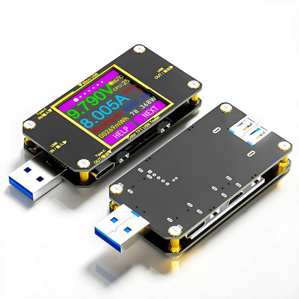 USB 3.0 Tester PD Type-C LCD Digital Voltmeter Ammeter Volt Trigger Durable Tool