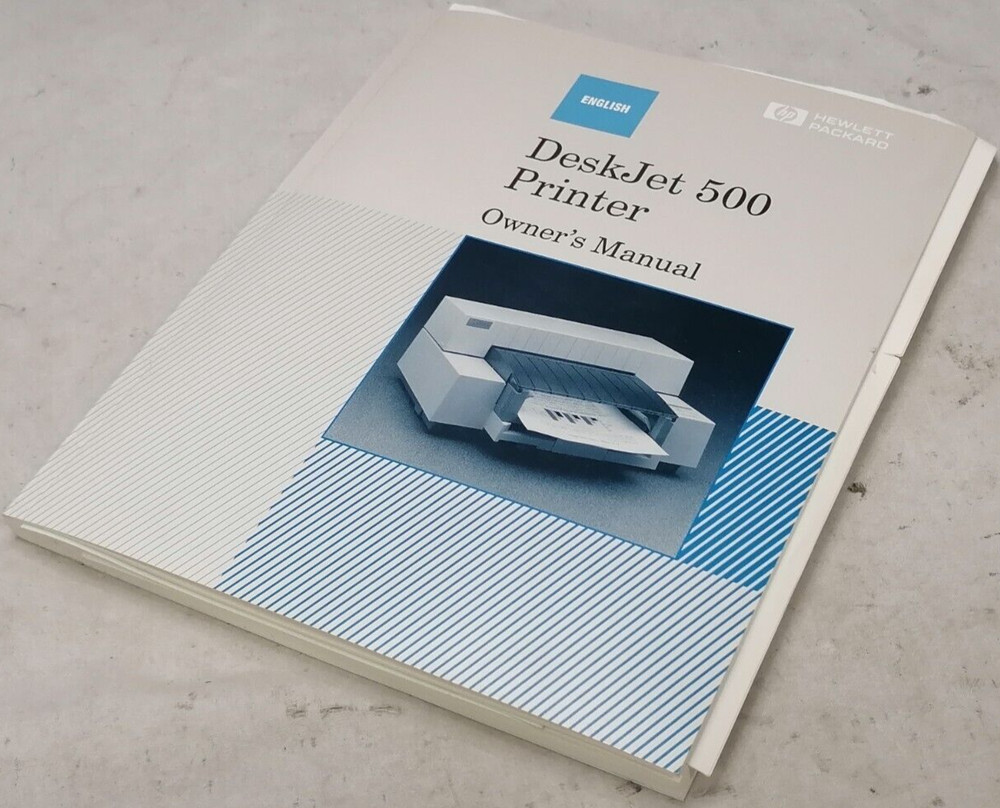 HP DeskJet 500 Printer Owners Manual/Setup Guide/Software Information