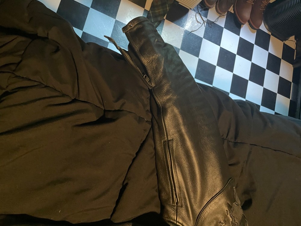 motorcycle jacket and motorcycle chaps