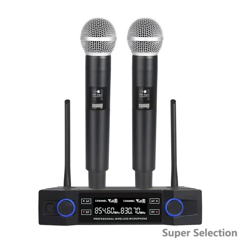 4-Channel UHF Wireless Microphone System W/ 4 Mics, 80m Range For Karaoke