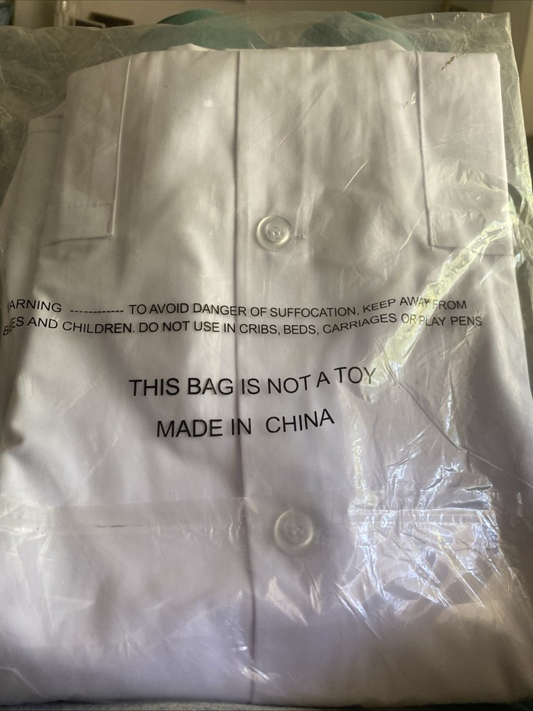 White Button Down Long Sleeve Lab Coat Medical Coat Workwear