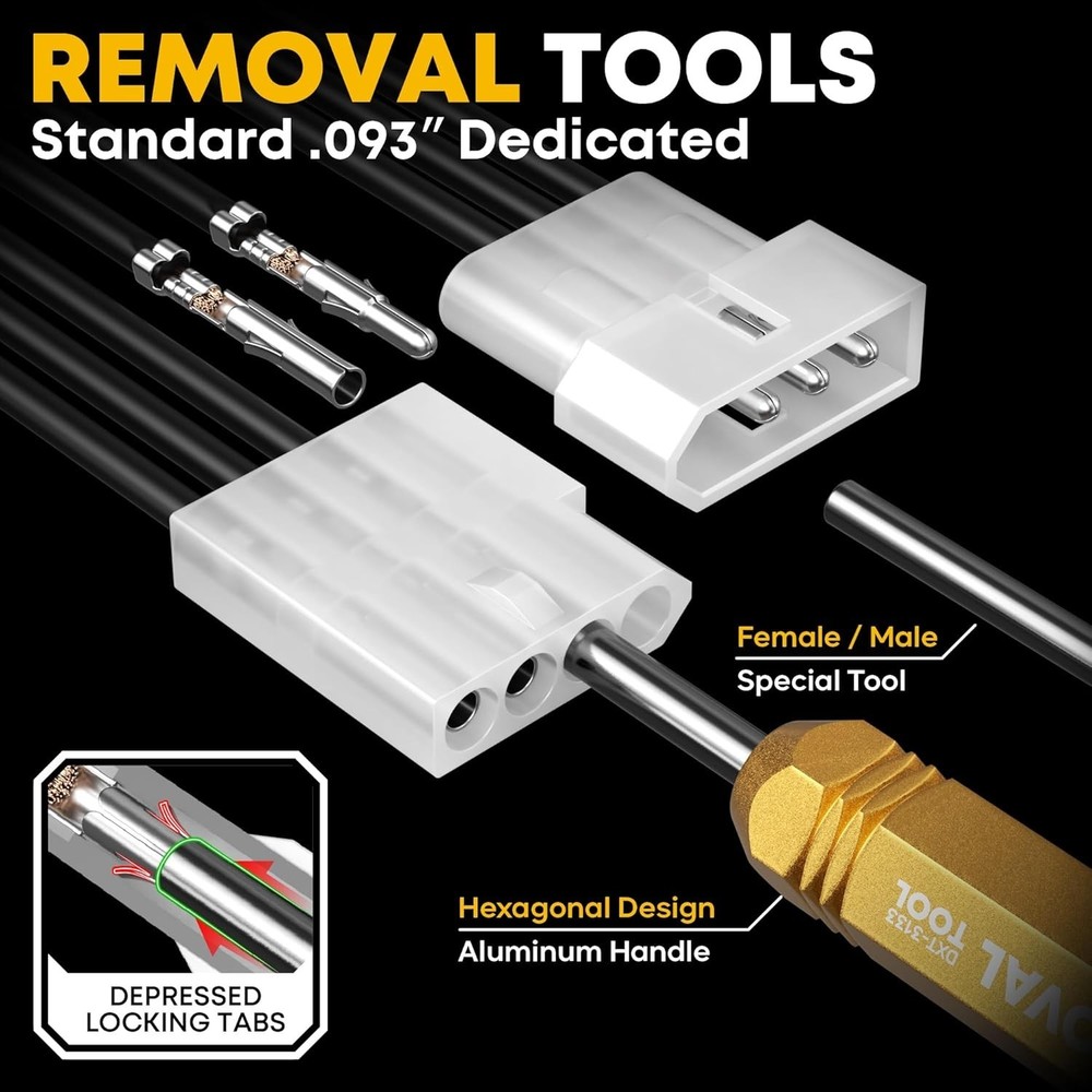 .093" Crimping Tool Kit with Pin Extractor – Durable & Ergonomic Design