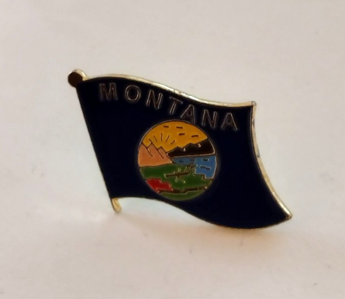 MONTANA State Flag Souvenir Tack Pin