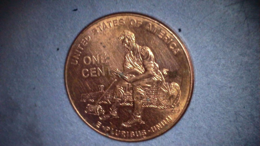 2009 Lincoln Bicentennial Cent Extra finger