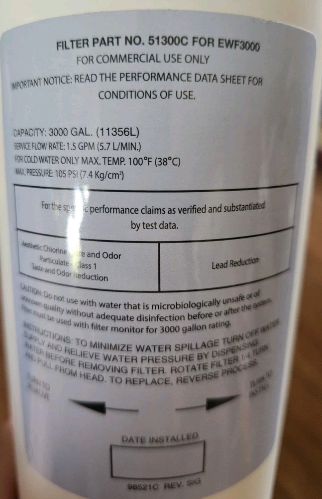 Elkay 51300C WaterSentry Plus Replacement Filter (No Box)