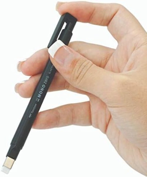 Compact MONO Zero Eraser with 2 Refills - Ideal for Drawing and Precision Work