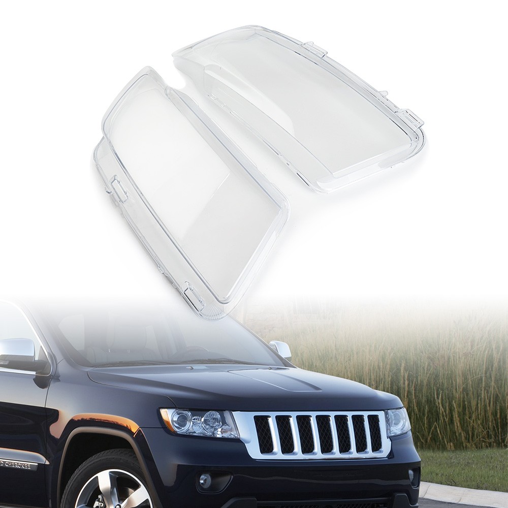 Clear Plastic Headlight Lens Cover Replacement for 2011-2013 Jeep Grand Cherokee