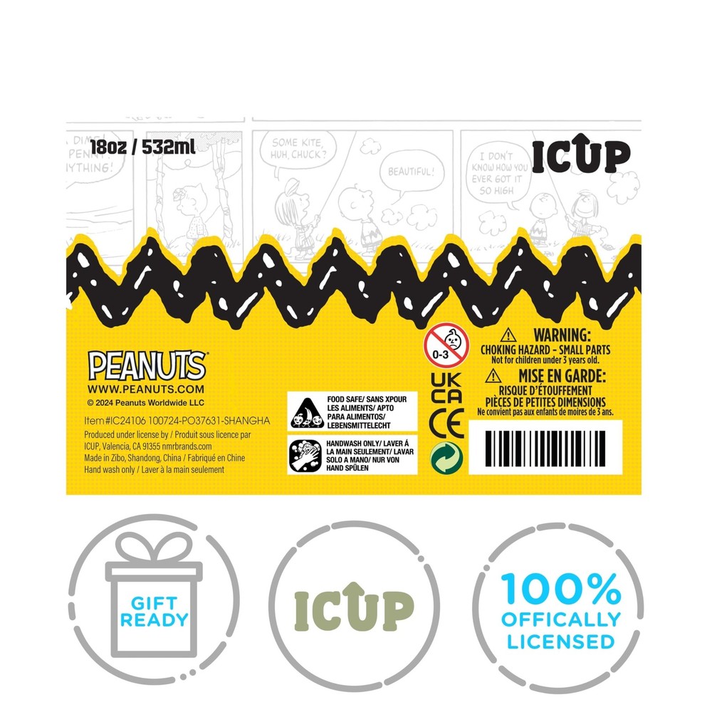 ICUP Peanuts 75th Faces 18oz Ceramic Mug - Officially Licensed Peanuts Mercha...