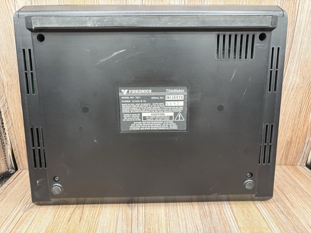 Videonics Video Titlemaker 2000 TM NTSC NO AC ADAPTER UNTESTED