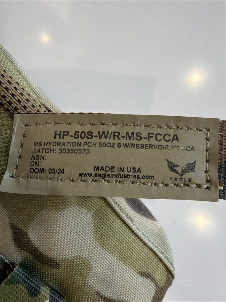 Eagle Industries Hydration Pouch 50oz w/ Source Reservoir Multicam FR NWT