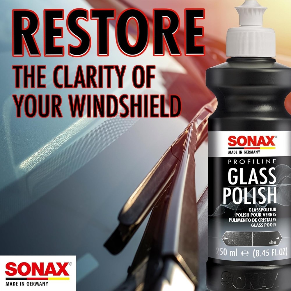 GlassPolish 250ml - Scratch and Etch Remover for Car Windows