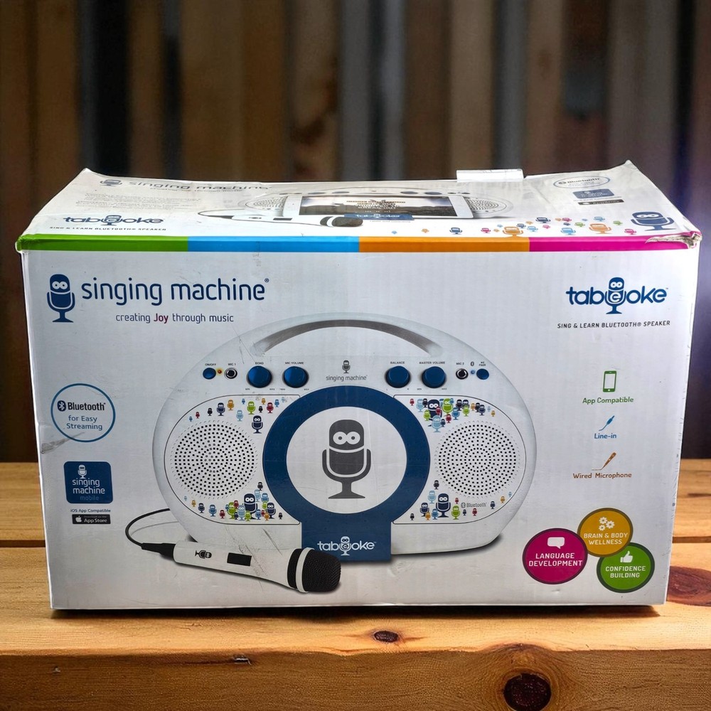 The Singing Machine Karaoke System Portable Bluetooth App Compatible TABEOKE
